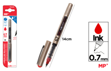 BOLIGRAFO G7 TINTA LIQUIDA PUNTA BALL ROJO