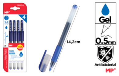 BOLIGRAFO TINTA GEL PUNTA 0.5MM 4U
