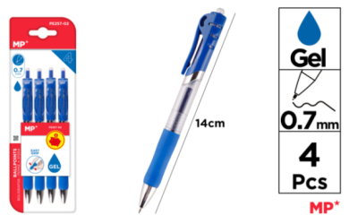 BOLIGRAFO TINTA GEL PUNTA 0.7MM 4UDS