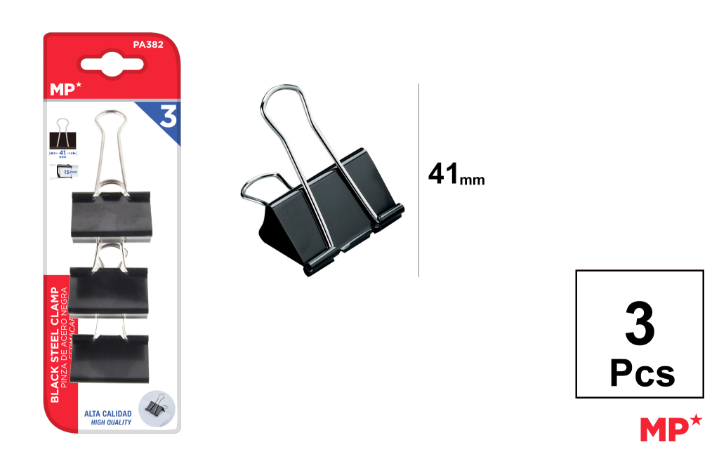 PINZA DE ACERO NEGRO 3U