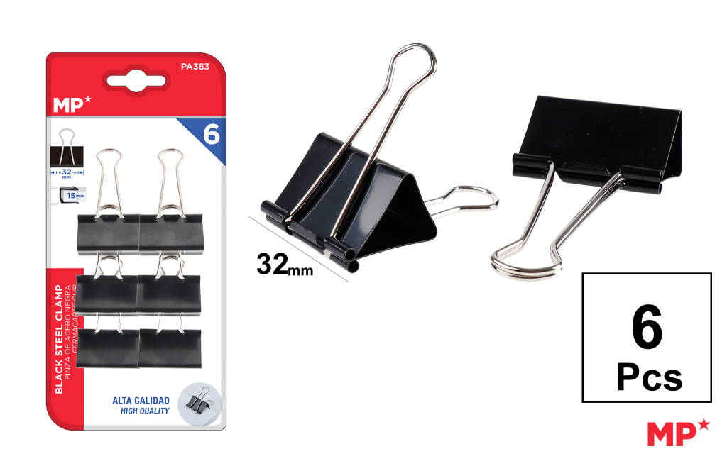 PINZA DE ACERO NEGRO 32MM