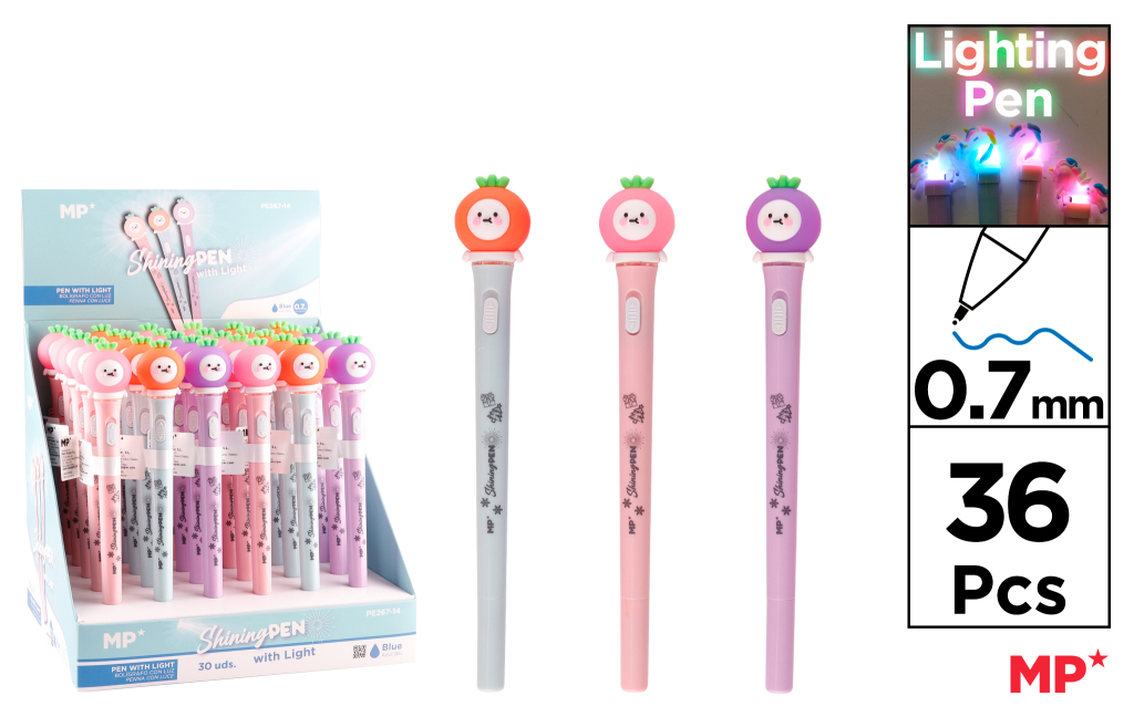 EXP. BOLÍGRAFOS FANTASÍA  LUZ MULTICOLOR