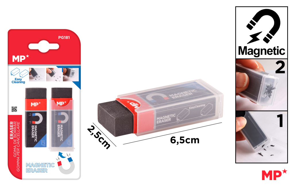 GOMA DE BORRAR CON RECOGEDOR MAGNETICO