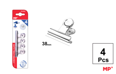 PINZA DE ACERO CROMADO 38 MM 4 UDS
