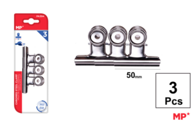 PINZA DE ACERO CROMADO 50 MM 3 UDS