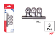 PINZA DE ACERO CROMADO 50 MM 3 UDS