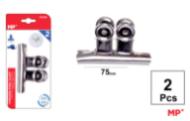 PINZA DE ACERO CROMADO 75 MM 2 UDS