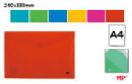 CARPETA SOBRE PLÁSTICO CIERRE RÁPIDO H A4 COLORES