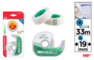 CINTA ADHESIVA INVISIBLE CON DISPENSADOR