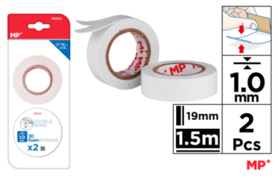 CINTA ADHESIVA DOBLE CARA 1MM 19MM*1.5MT