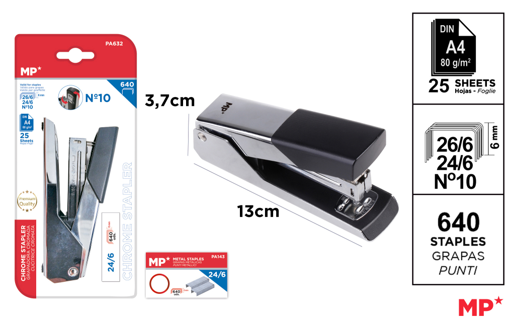 GRAPADORA METÁLICA PREMIUM 123X33X71MM