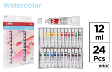 PINTURA ACUARELA 24TUBOS X 12ML