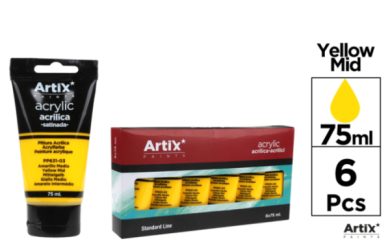 PINTURA ACRILICA AMARILLO MEDIO 75ML