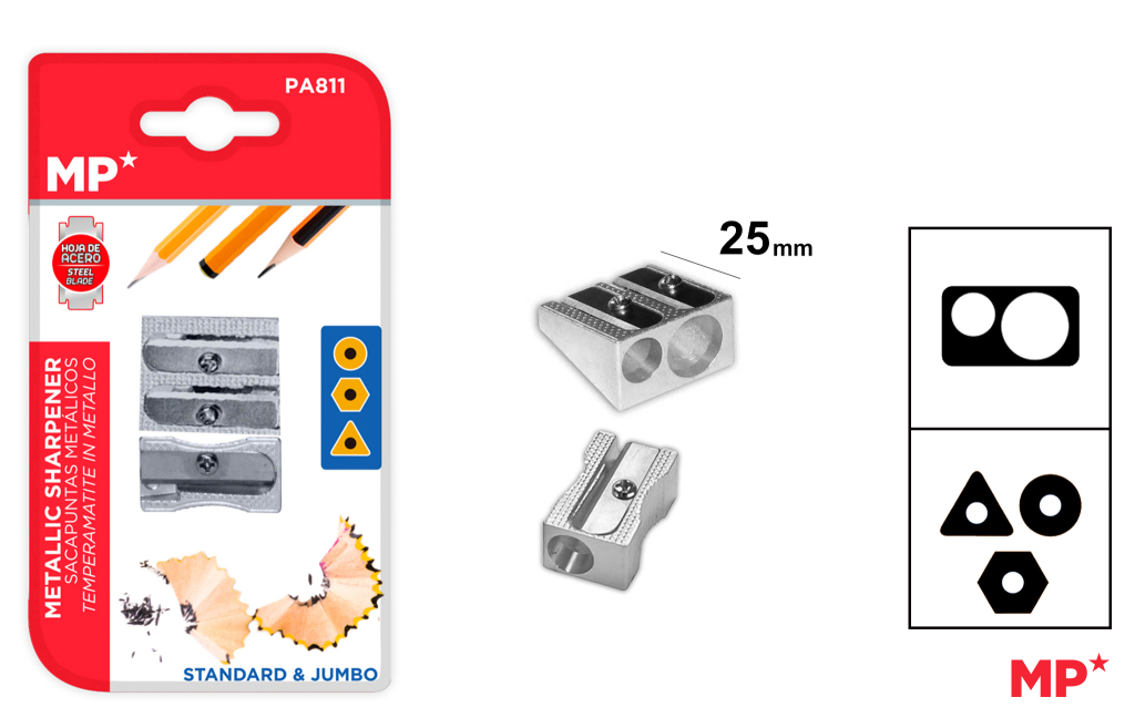 SACAPUNTAS METALICO 25MM