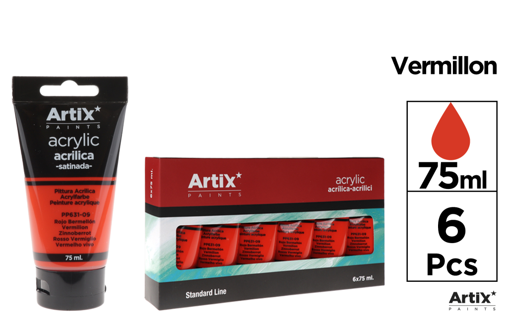 PINTURA ACRILICA ROJO BERMELLON 75ML