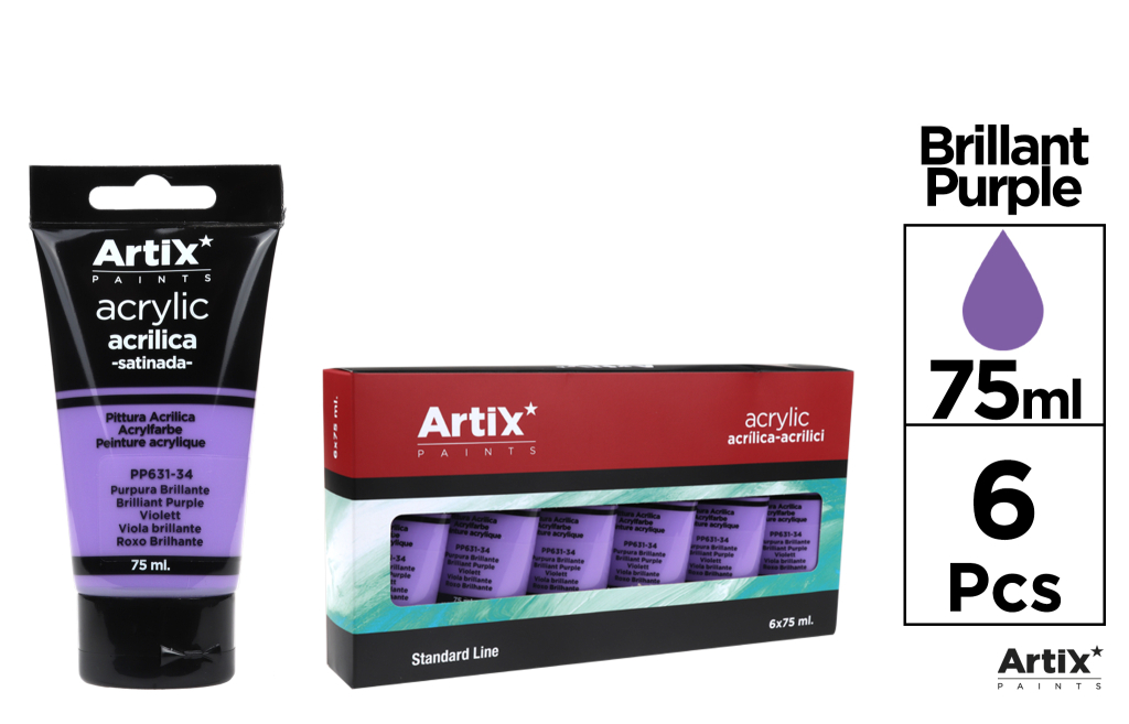 PINTURA ACRILICA PURPURA BRILLANTE 75ML