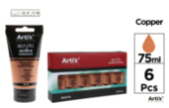 PINTURA ACRILICA TUBO 75ML COBRE METALIZADO