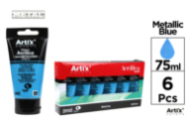 PINTURA ACRILICA TUBO 75ML AZUL METALIZADO