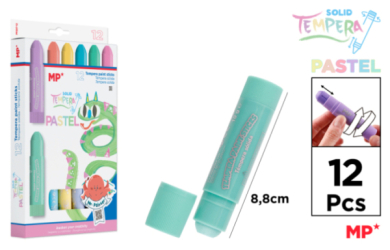 TÉMPERA SÓLIDA PASTEL 12 Uds.