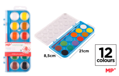 PINTURA ACUARELA 12 Uds.