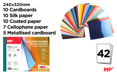 PAPEL MANUALIDADES SURTIDO 42 HOJAS