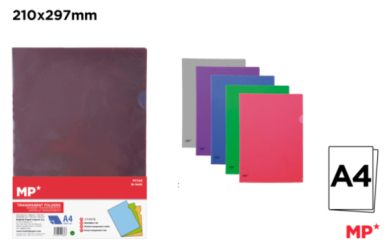 DOSSIER UÑERO TRANSPARENTE A4 COLORES