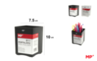 PORTALAPIZ PLASTICO PP NEGRO BLANCO