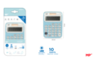 CALCULADORA SOLAR Y PILAS AZUL CLARO