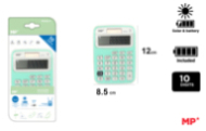 CALCULADORA SOLAR Y PILAS VERDE CLARO
