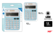 CALCULADORA SOLAR Y PILAS AZUL CLARO