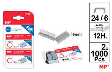 GRAPAS MATALICAS BLISTER 24/6 2*1000UDS