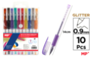 BOLIGRAFOS PURPURINA 10 COLORES