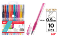 BOLIGRAFOS PURPURINA 10 COLORES