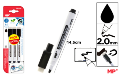 ROTULADOR PIZARRA BORRADOR 3 UDS