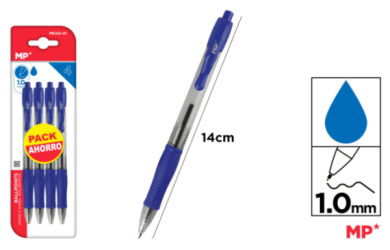 BOLIGRAFOS PUNTA 1.0MM 4UDS