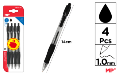 BOLIGRAFOS PUNTA 1.0MM 4UDS