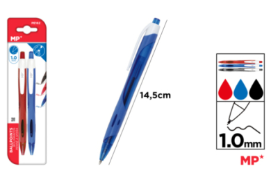 BOLIGRAFO PUNTA 1.0MM 2UDS