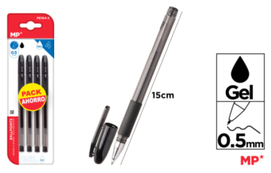 BOLIGRAFOS DE TINTA DE GEL PUNTA 0.5MM 4UDS