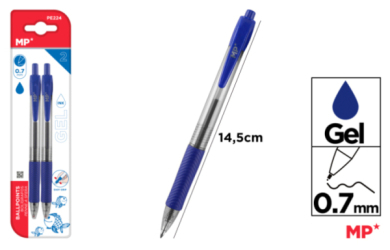 BOLIGRAFO GEL PUNTA 0.7MM 2UDS