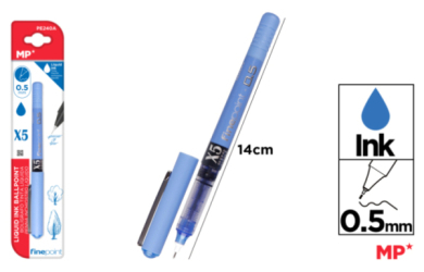 BOLIGRAFO TINTA LIQUIDA PUNTA AGUJA AZUL 0.5MM