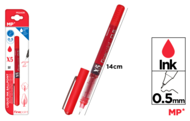 BOLIGRAFO TINTA LIQUIDA PUNTA AGUJA ROJO