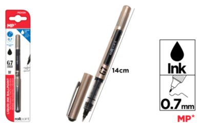 BOLIGRAFO G7 TINTA LIQUIDA PUNTA BALL NEGRO