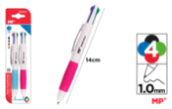 BOLIGRAFO 4 COLORES 1.0MM 2UDS