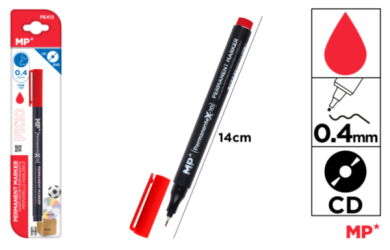 MARCADOR CD PUNTA FINA ROJO