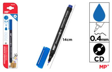 MARCADOR CD PUNTA FINA AZUL