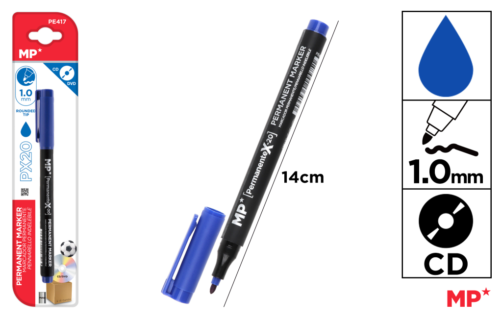 MARCADOR CD PUNTA MEDIA AZUL