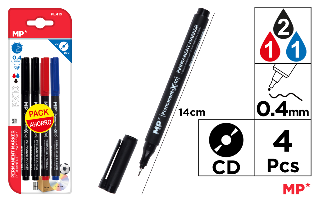 MARCADOR CD PUNTA FINA