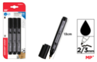MARCADOR PERMANENTE NEGRO PACK AHORRO 3 UDS