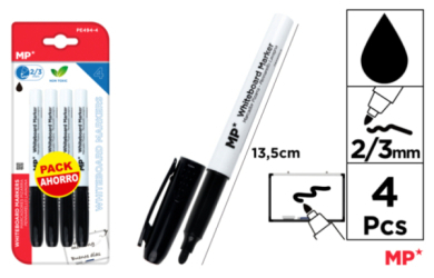 MARCADOR DE PIZARRA 4U NEGRO