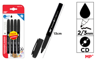 MARCADOR PERMANENTE 4 UDS PACK AHORRO